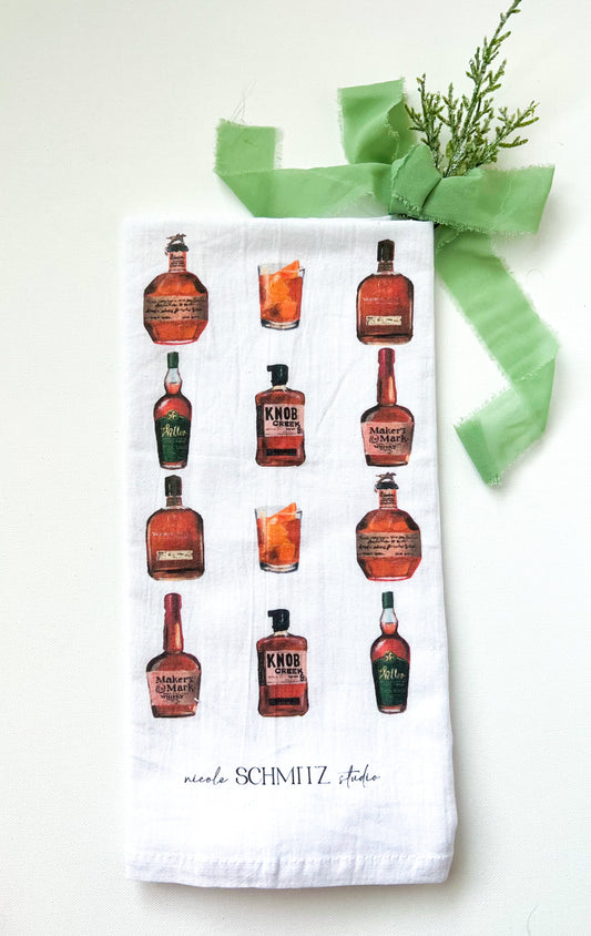 Bourbon Old Fashioned Tea Towel