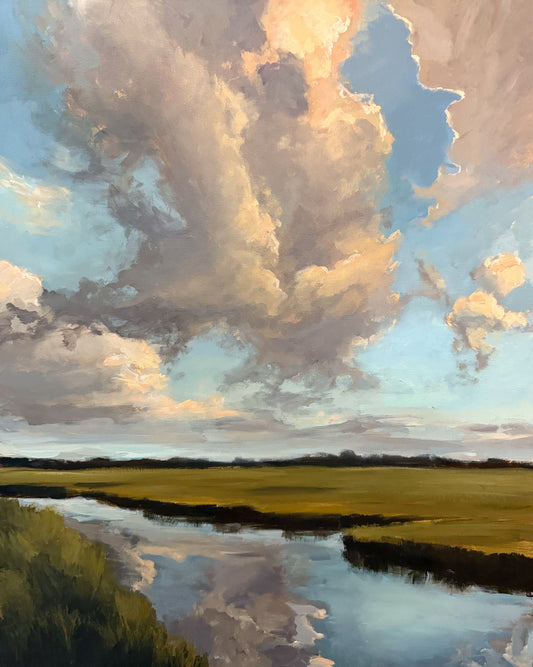 Marsh Mellow w/ gold leaf floater frame