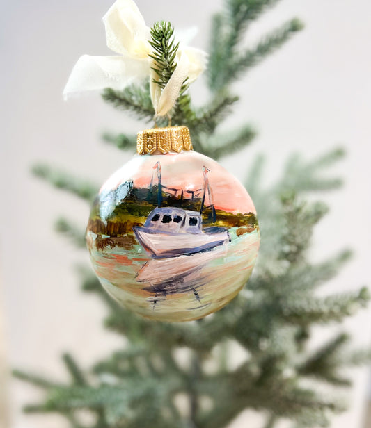 Large Shrimp Boat Ornament #57