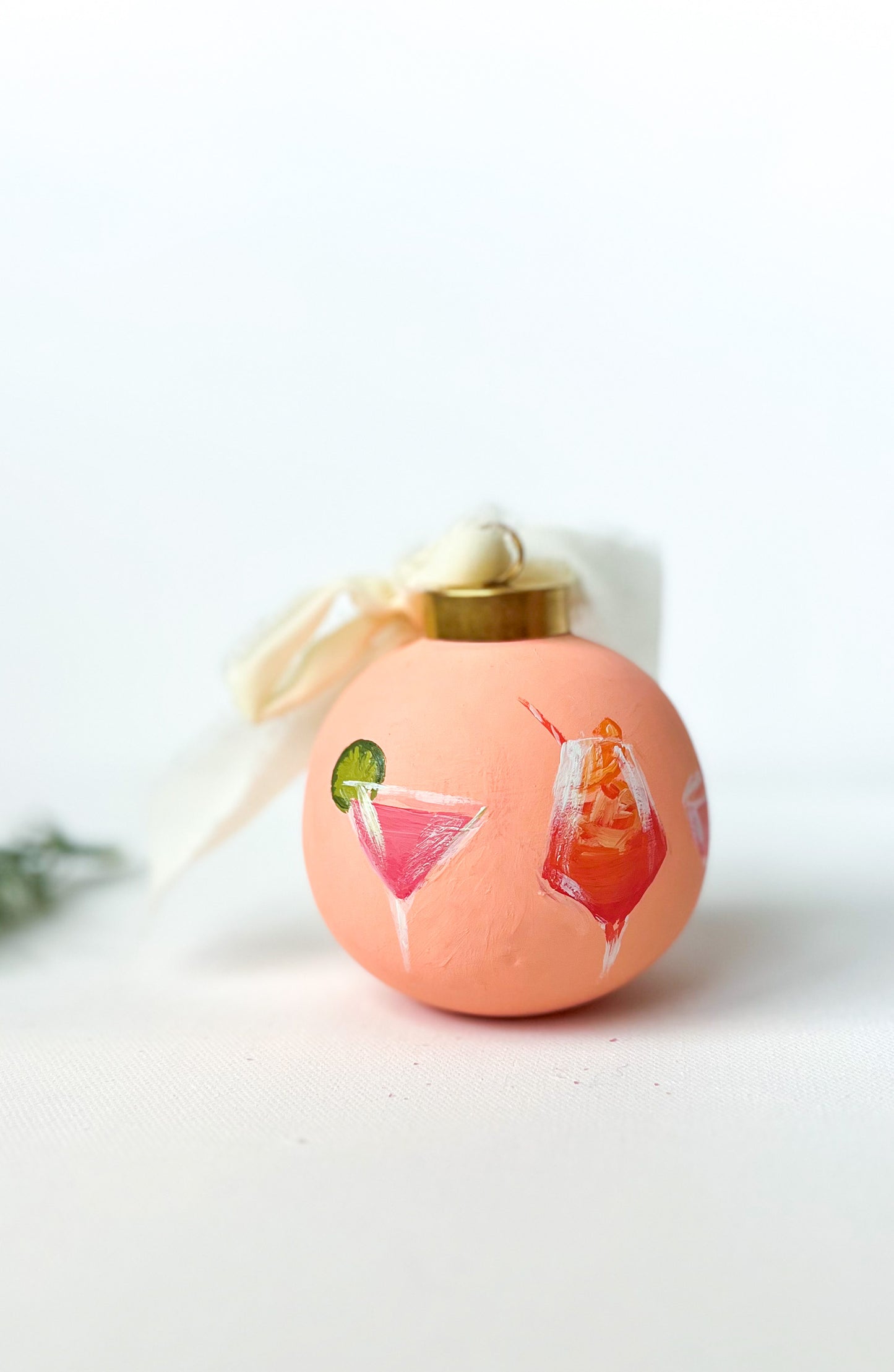 Ceramic Cocktails Ornament #49